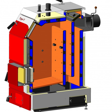 Котел твердопаливний тривалого горіння КТР-40 ЕКО UNI type V зображення 4
